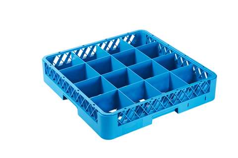 Qubb - Qubb glass basket 16 compartments - 500x500x100mm - max ø glass: 90-114mm  Qubb - Qubb glass basket 16 compartments - 500x500x100mm - max ø glass: 90-114mm