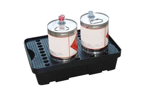 Qubb - Spillpallet with grid - 20l - 600x400x155mm  Qubb - Spillpallet with grid - 20l - 600x400x155mm