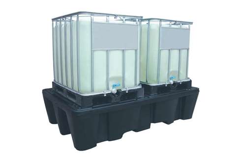 Qubb - Spillpallet for 2 IBC tanks - 1130 l - with grid - only for DE/AT  Qubb - Spillpallet for 2 IBC tanks - 1130 l - with grid - only for DE/AT