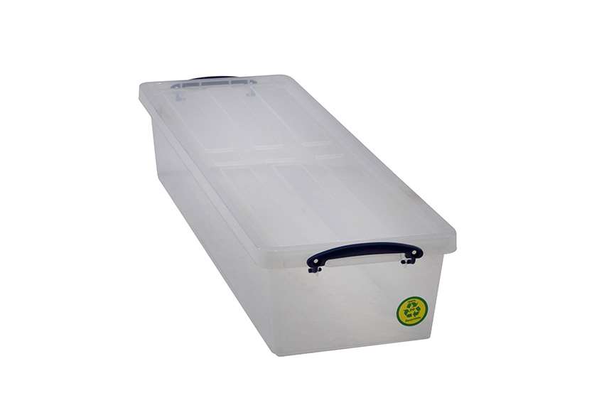 Solvable Box Really Useful Box - Transparent nestable reinforced box 23l stackable on