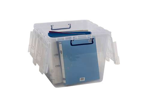 Transparent box incl lid 60l winged lid - 520x460x385mm