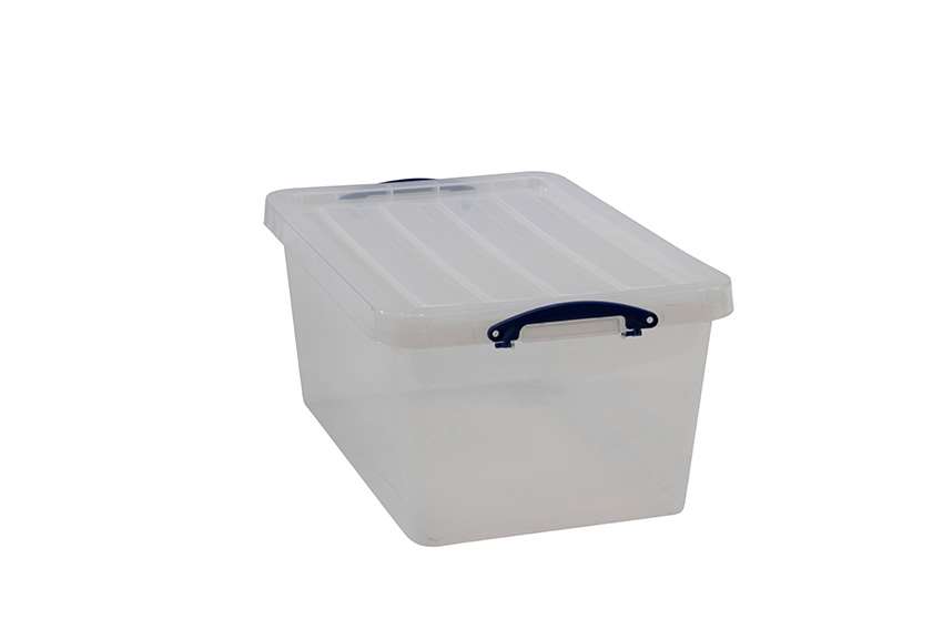 Inescapable Box Really Useful Box - Transparent nestable reinforced box 61l stackable on