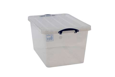 Transparent box incl lid 96l 715x495x400mm