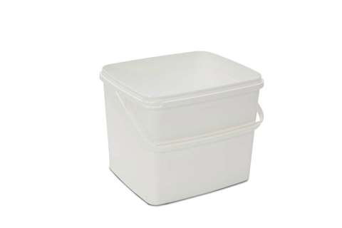 Pack - rectangular bucket 10,9l with plastic bracket - without lid