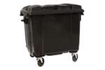 Maxi-container on 4 casters - 1100l with flat lid - coloured