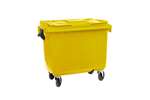 Maxi-container 4 casters - 660l coloured body + coloured lid