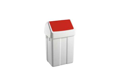 Waste bin with hinged lid 12 l