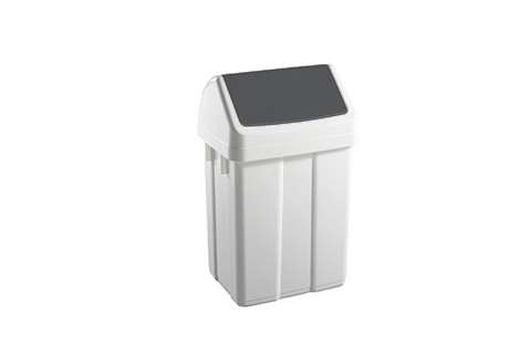 Waste bin with hinged lid 25l 330x270x520mm