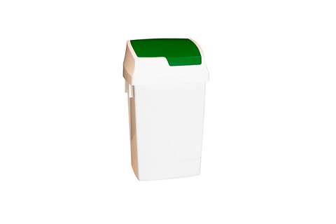 Qubb - Waste bin with hinged lid 50l - 315x390x670mm  Qubb - Waste bin with hinged lid 50l - 315x390x670mm