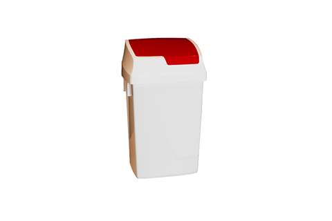 Qubb - Waste bin with hinged lid 50l - 315x390x670mm  Qubb - Waste bin with hinged lid 50l - 315x390x670mm
