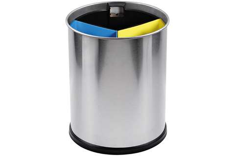 Probbax - Round waste basket 13l - 3 compartiments - insert black/yellow/blue 3,3l  Probbax - Round waste basket 13l - 3 compartiments - insert black/yellow/blue 3,3l