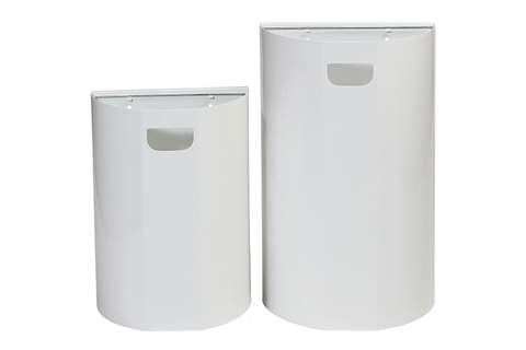 Probbax - Half-round wall bin - 40l - 350x190x495mm - incl. wall mounting  Probbax - Half-round wall bin - 40l - 350x190x495mm - incl. wall mounting