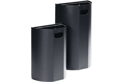 Probbax - Half-round wall bin - 40l - 350x190x495mm - incl. wall mounting  Probbax - Half-round wall bin - 40l - 350x190x495mm - incl. wall mounting