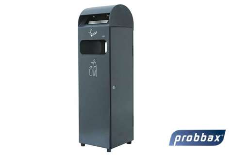 Cendrier sur pied 3 l + poubelle 29 l - 300 x 250 x 990 cm