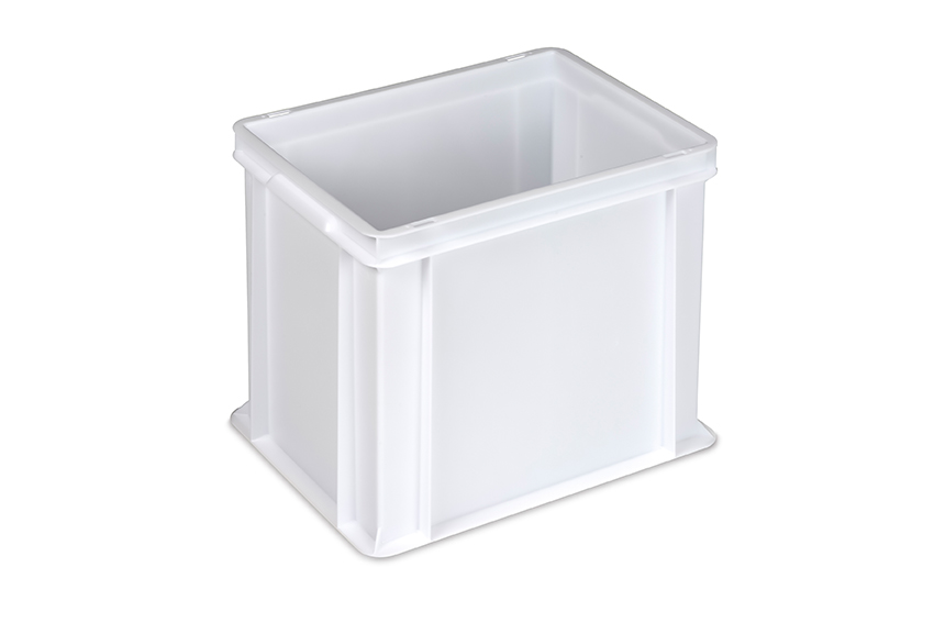 EN stacking bin Food natural 31l - 400x300x320mm - closed walls and base - closed handles 