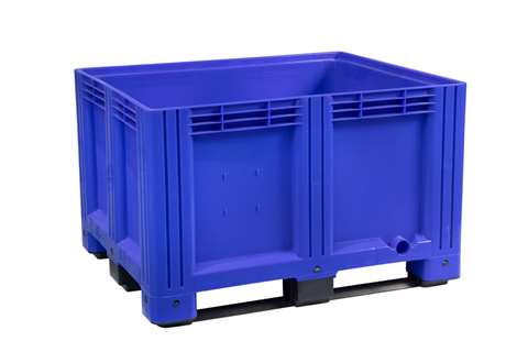 Palettenbox 1200x1000x780mm - geschlossen - 3 Kufen - 610l