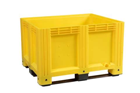 Palettenbox 1200x1000x780mm - geschlossen - 3 Kufen - 610l