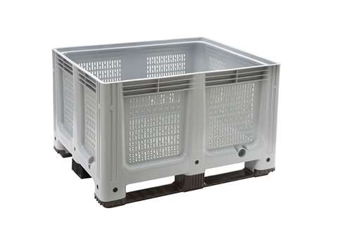 Pallet box - 1000x1200x775 mm - perforated - 3 skids