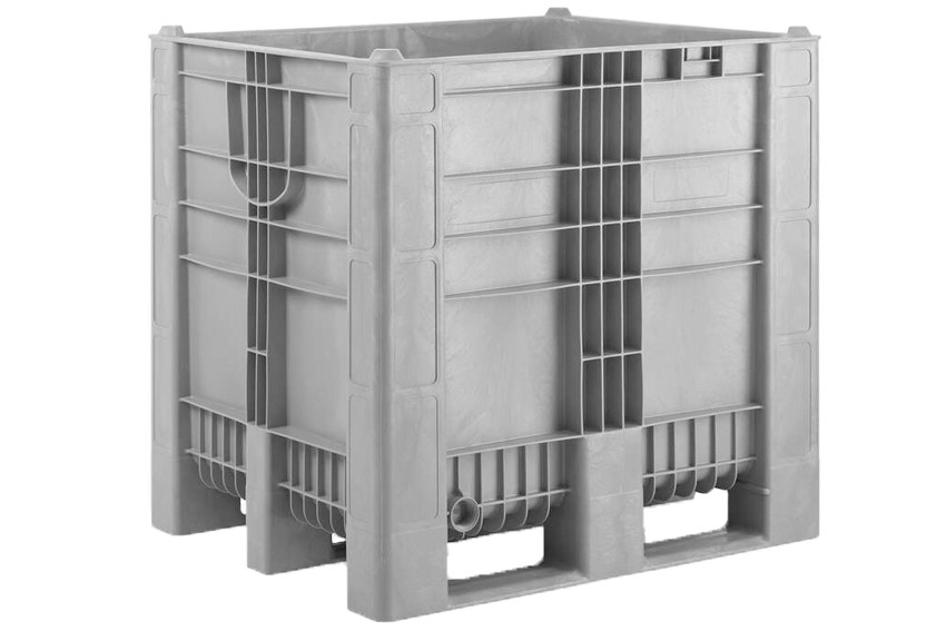 Palletbox - 1200x1000x1140mm - naadloos gesloten - 3 sleeplatten 