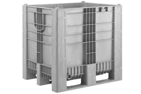 Palletbox - 1200x1000x1140mm - naadloos gesloten - 3 sleeplatten