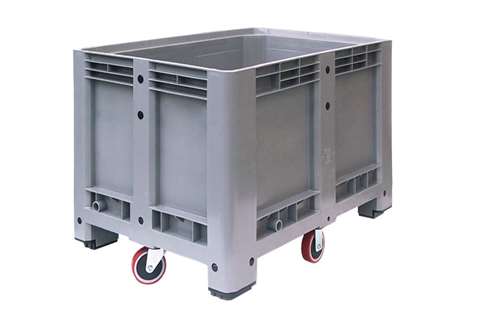 Palletbox 1200x800x810 mm - closed - 4 central castors - 470 l