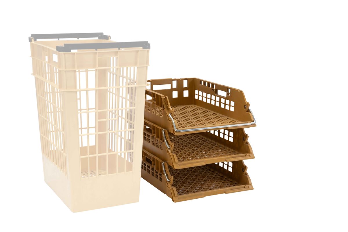 Bac broban 700x495x190 mm - parois et fond perforés - 3 poignées d'ouverture 