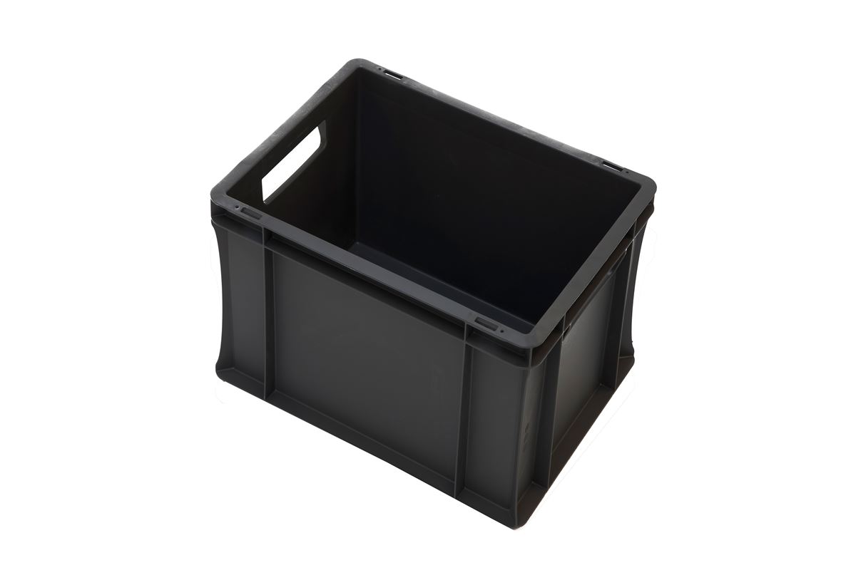 EN Stacking bin Budget Recycled 25l - 400x300x270mm - closed sides and bottom 