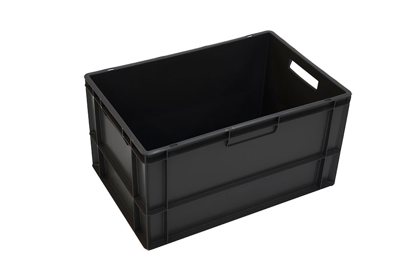 EN Stacking bin Budget Recycled 60l - 600x400x320mm - closed sides and bottom 