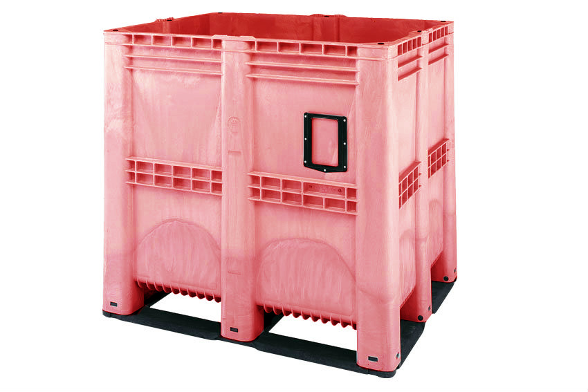 Supervolumebox 1400l - 1300x1150x1250mm - gesloten - 3 sleeplatten 