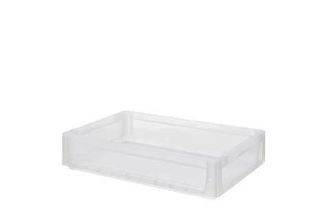 EN Stapelbak Budget Crystal 24l - 600x400x125mm - gesloten wanden en versterkte gesloten bodem