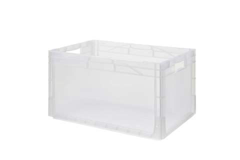 EN Stapelbak Budget Crystal 61l - 600x400x325mm - gesloten wanden en versterkte gesloten bodem