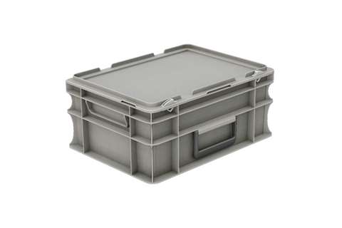 Euronorm coffre avec couvercle et poignee 15l - 400x300x183mm