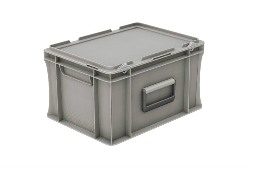 Euronorm case with lid and handle 20l - 400x300x233mm 