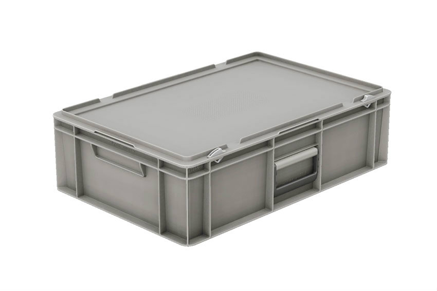 Euronorm case with lid and handle 30l - 600x400x183mm 