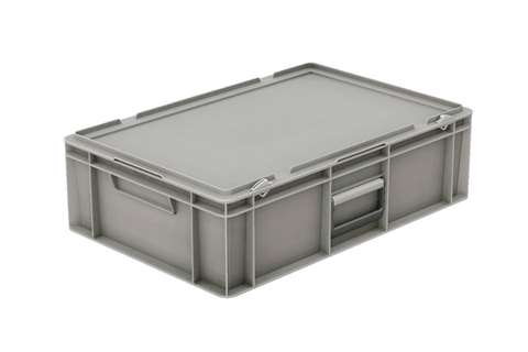 Euronorm coffre avec couvercle et poignee 30l - 600x400x183mm