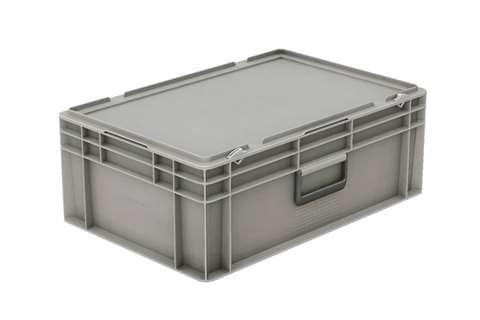 Euronorm coffre avec couvercle et poignee 42l - 600x400x223mm