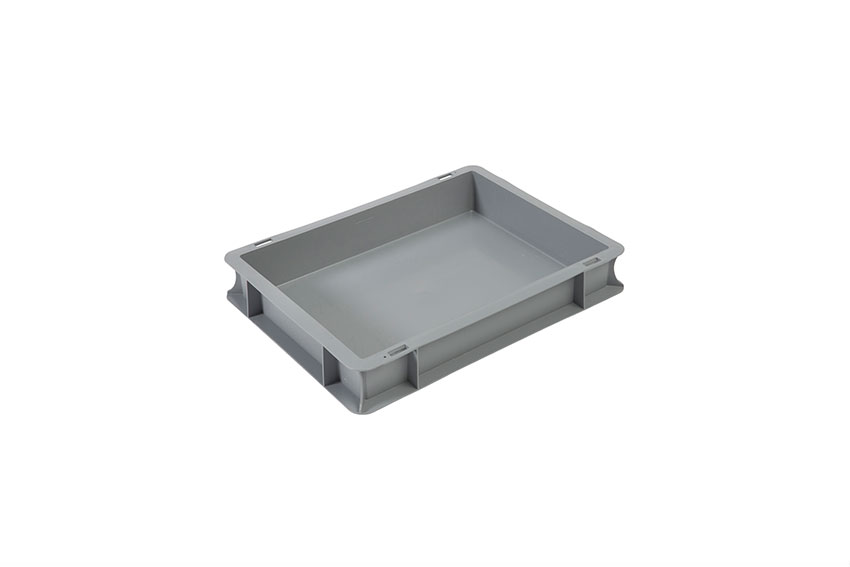 EN Stapelbak Budget Grey 6l - 400x300x70mm - gesloten wanden en bodem - gesloten handvaten 