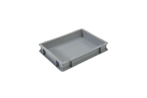 EN-Stapelbehälter Budget Grey 6l - 400x300x70mm - geschlossene Wände und Boden - geschl. Griffe