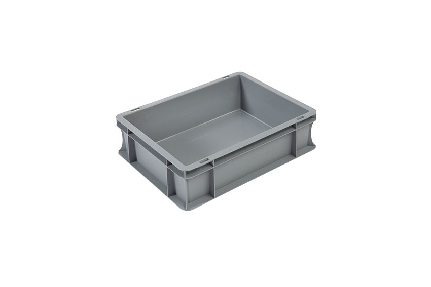 EN Bac gerbable Budget Grey 10l - 400x300x120mm - parois et fond fermés - poignées fermées 