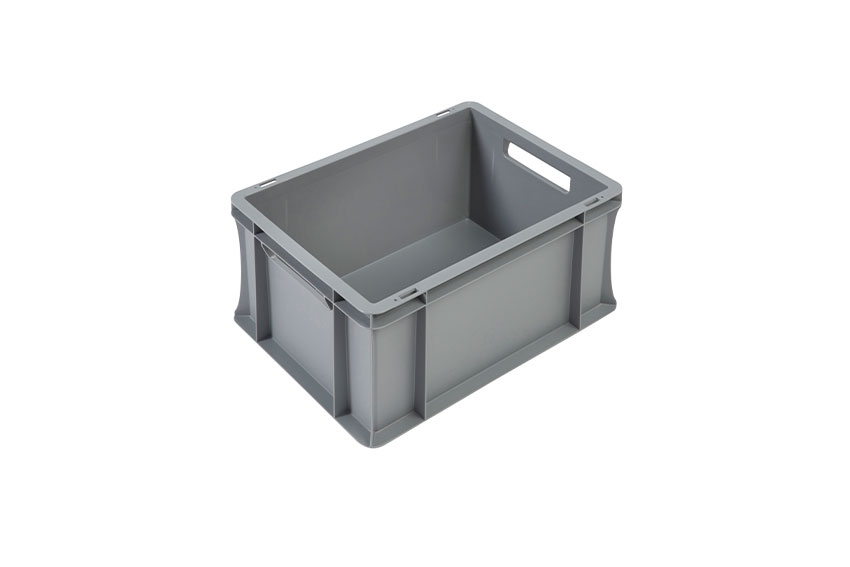 EN Bac gerbable Budget Grey 20l - 400x300x220mm - parois et fond fermés - poignées ouvertes 