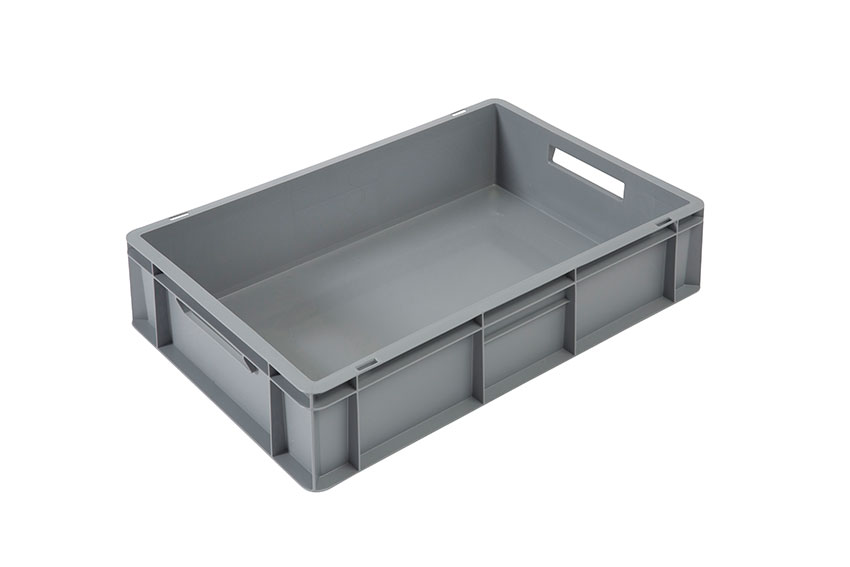 EN-Stapelbehälter Budget Grey 27l - 600x400x150mm - geschlossene Wände und Boden verstärkter 