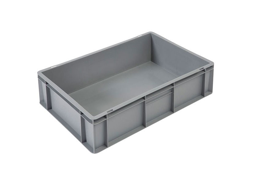 EN Bac gerbable Budget Grey 30l - 600x400x170mm - parois et fond fermés - poignées fermées 