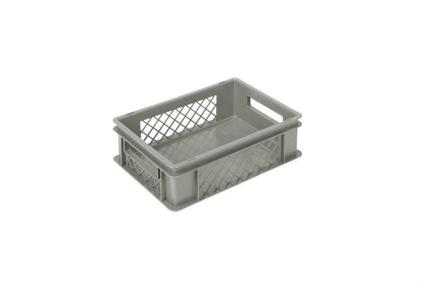 EN Stacking bin Classic 11l - 400x300x120mm - perforated sides and closed bottom 