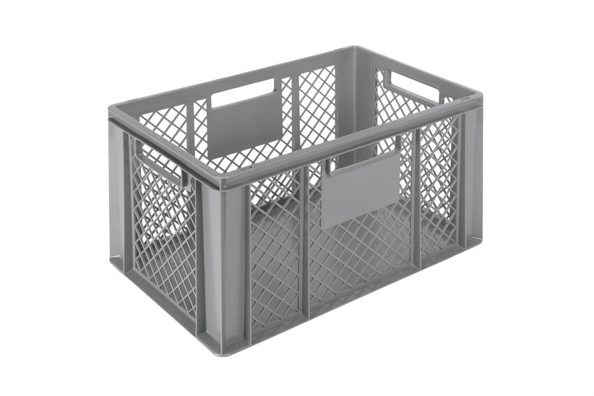 EN Stacking bin Classic 63l - 600x400x320mm - perforated sides and closed bottom 