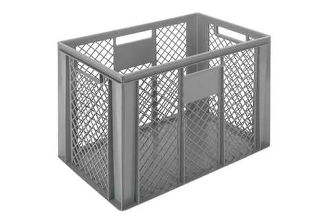 EN Stacking bin Classic 83l - 600x400x420mm - perforated sides and closed bottom