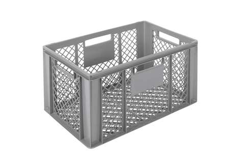 EN Bac gerbable Classic 63l - 600x400x320mm - parois et fond perforés - poignées ouvertes