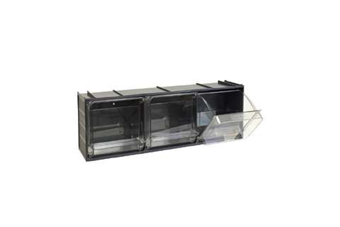 Kippbehältermodule 3 Fächer - Crystal Box Serie - 600x155x175mm
