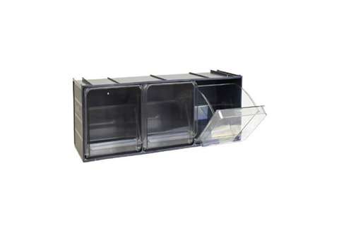 Kippbehältermodule 3 Fächer - Crystal Box Serie - 600x200x215mm