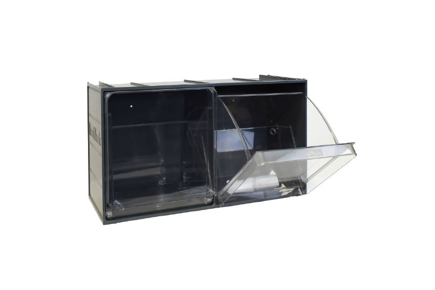 Kippbehältermodule 2 Fächer - Crystal Box Serie - 600x240x300mm 