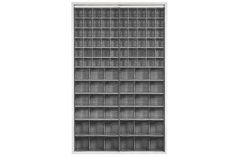 Metall Schränke Inkl. 96 Stück Kippbehältermodule Crystal box - 1260x250x2000mm